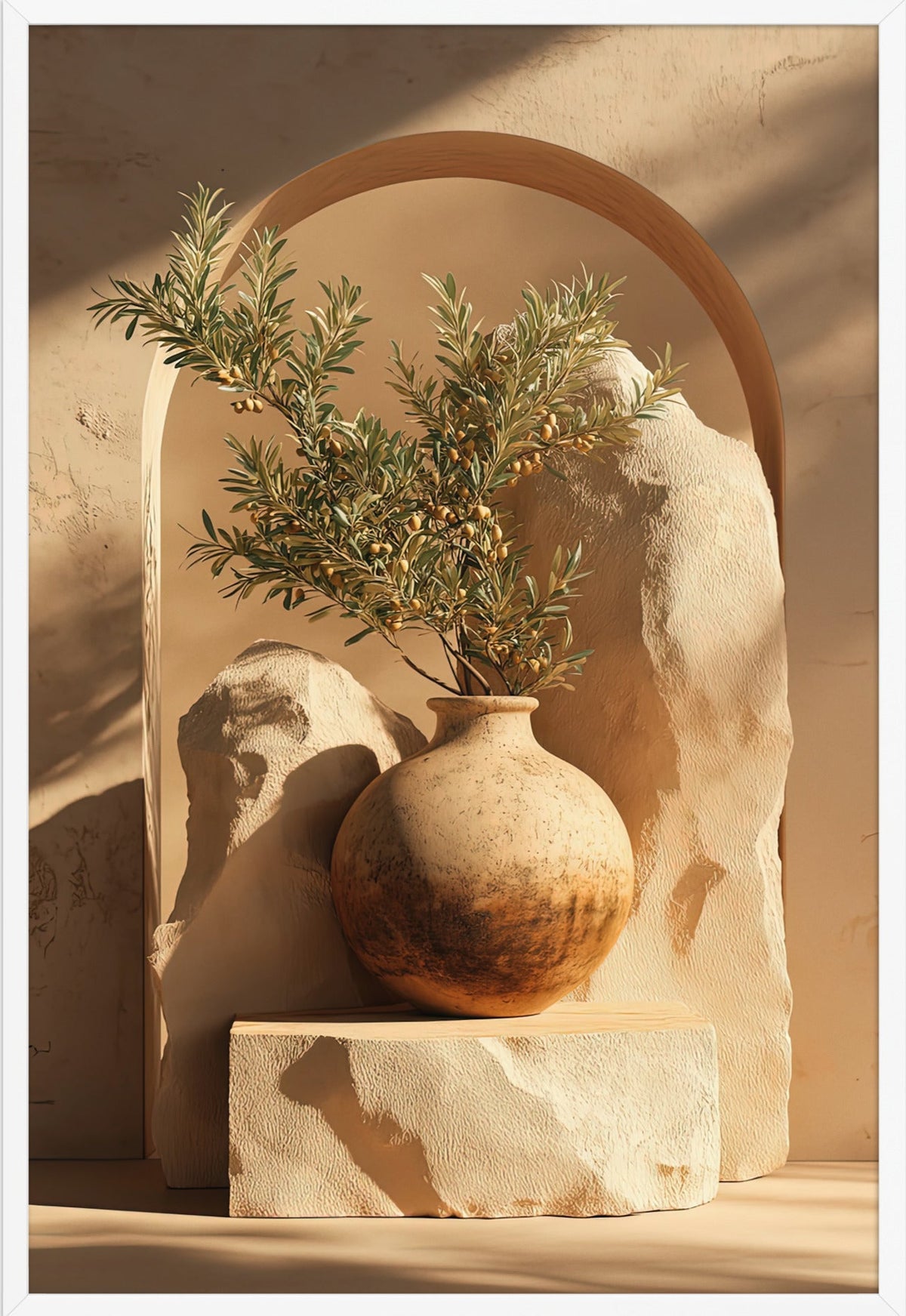 Il Riparo dell'Ulivo — con cornice bianca, 61 × 91 cm