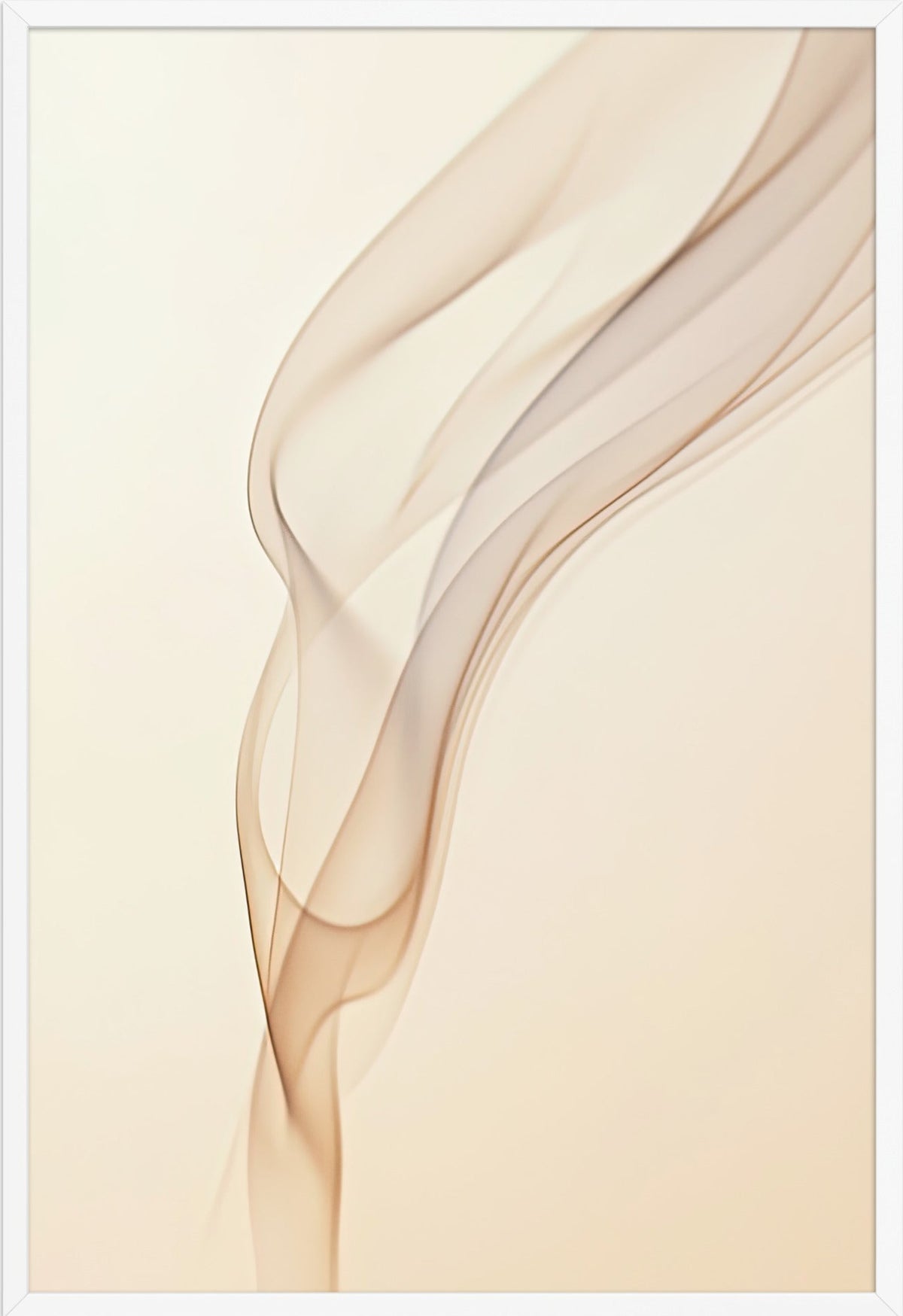 As Volutas Marfim — com moldura branca, 61 × 91 cm