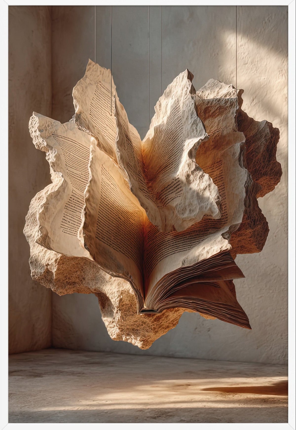Het Opengeslagen Boek — ingelijst in wit, 61 × 91 cm