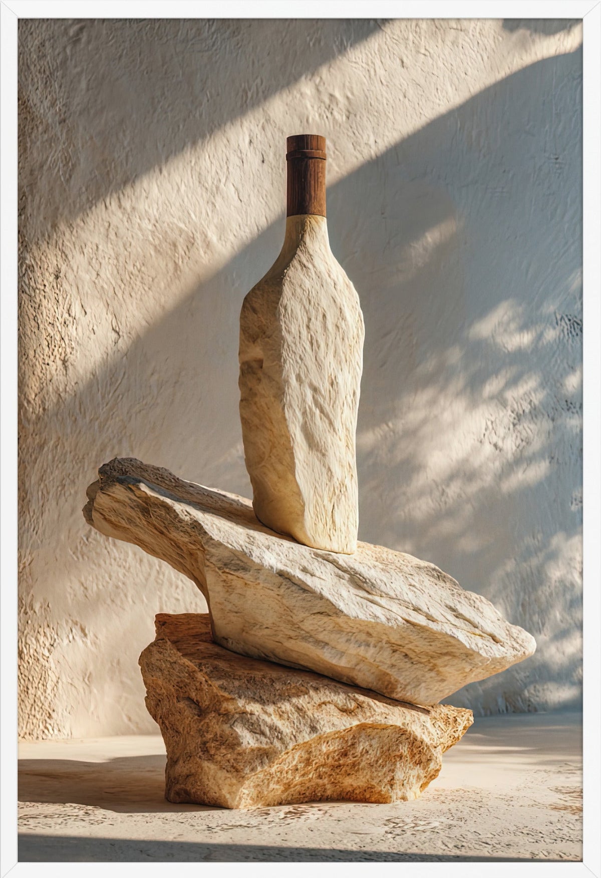 La Bottiglia d'Olio — con cornice bianca, 61 × 91 cm