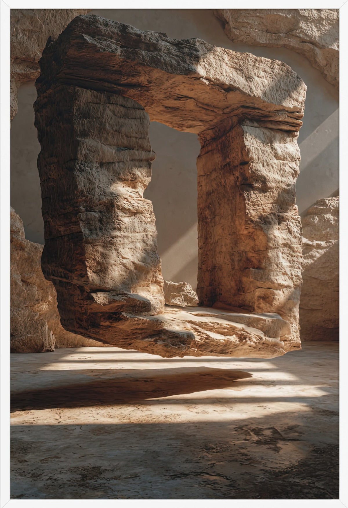 De Rotspoort — ingelijst in wit, 61 × 91 cm