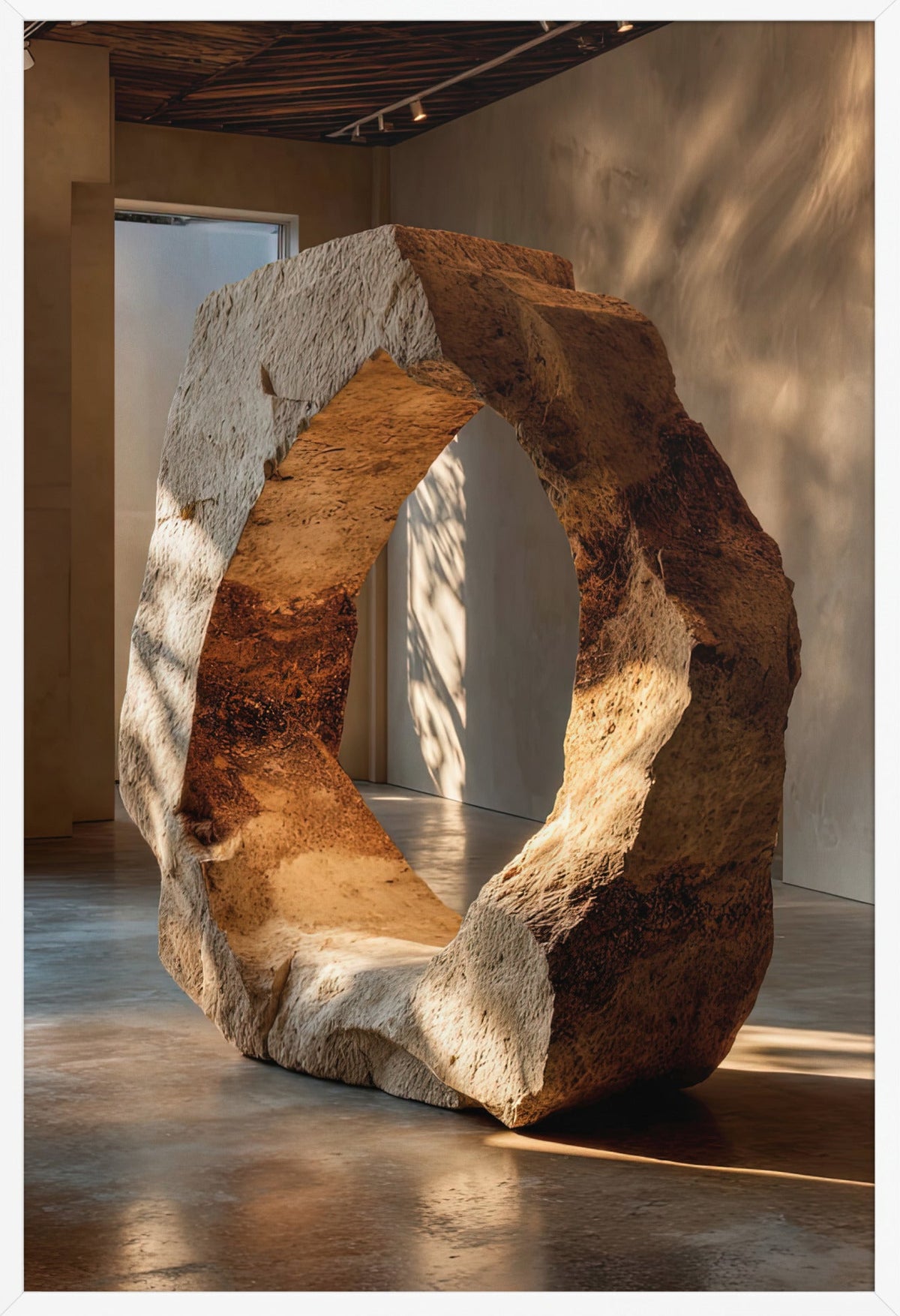 Der schwebende Bogen — gerahmt in Weiß, 61 × 91 cm