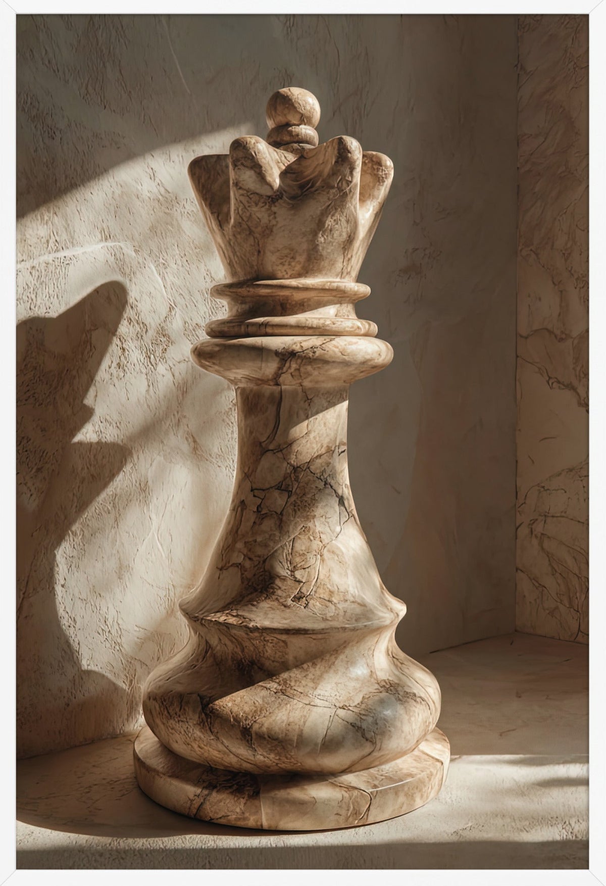 Der Marmorkönig — gerahmt in Weiß, 61 × 91 cm