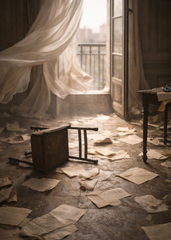 La Chambre Des Lettres — Affiche Murale Minimaliste Beige Lumière — affiche murale minimaliste | Cassili-home