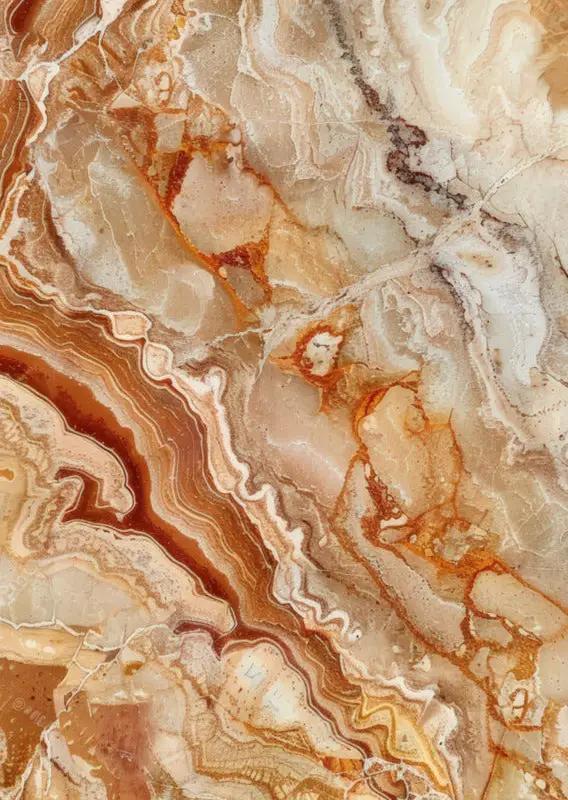 L’Onyx Brûlé — Affiche Murale Minimaliste Terracotta et Beige Texture Minérale Dorée — affiche murale minimaliste | Cassili-home