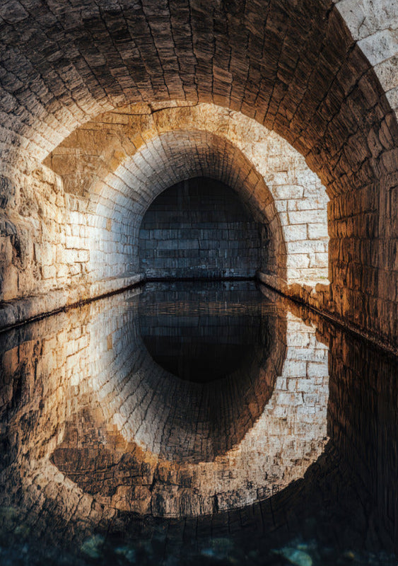 Le Passage Secret — Affiche murale minimaliste gris et beige texture minérale et lumière douce — affiche murale minimaliste | Cassili-home