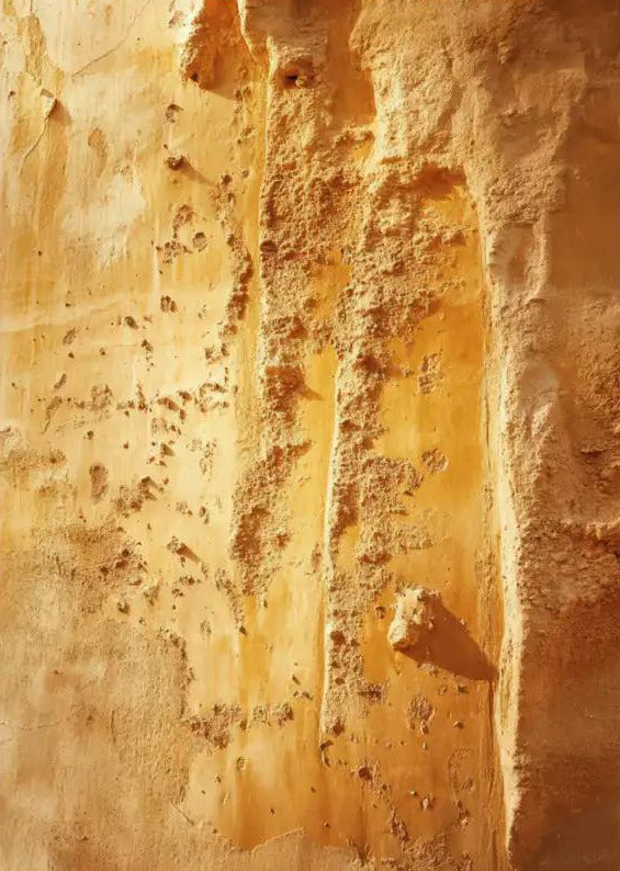 O Ocre Vivo — Poster de parede minimalista dourado arenito âmbar mineral