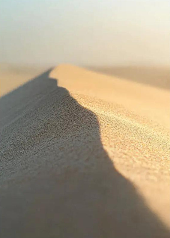 The Horizon Line — Minimalist golden desert mineral wall poster