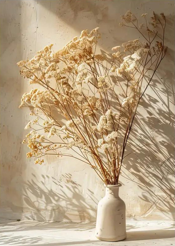 Poster, affiche murale minimaliste avec cadre bois, décoration murale salon ou chambre, style méditerranéen