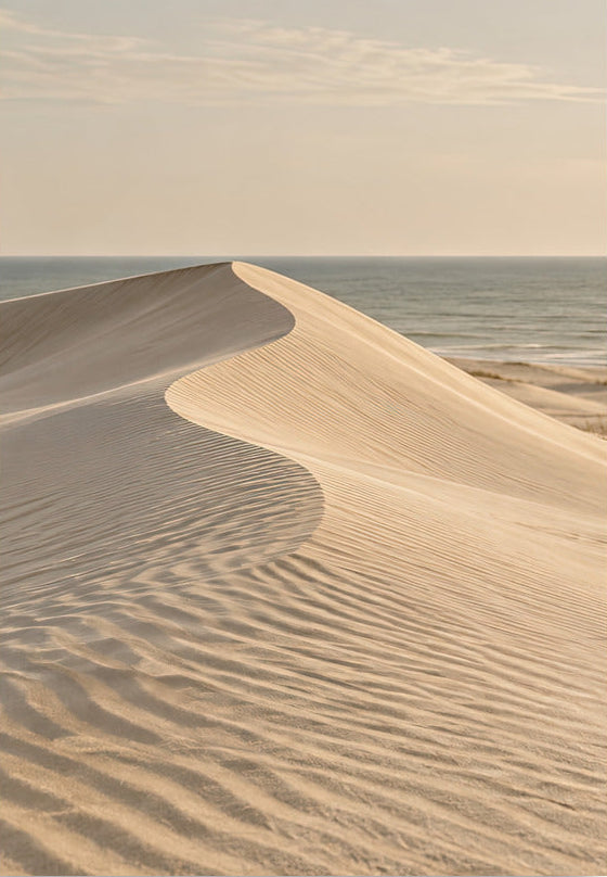 The Sand Crest, minimalist wall poster beige dune crest — Cassili-home