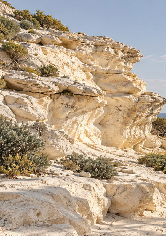 The Sculpted Cliff — unframed poster 70 × 100 cm, 189 gsm matte paper