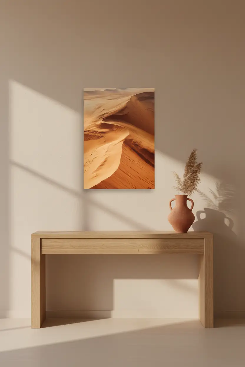 Les Crêtes du Sahara — Affiche murale minimaliste terracotta désert — affiche murale minimaliste | Cassili-home