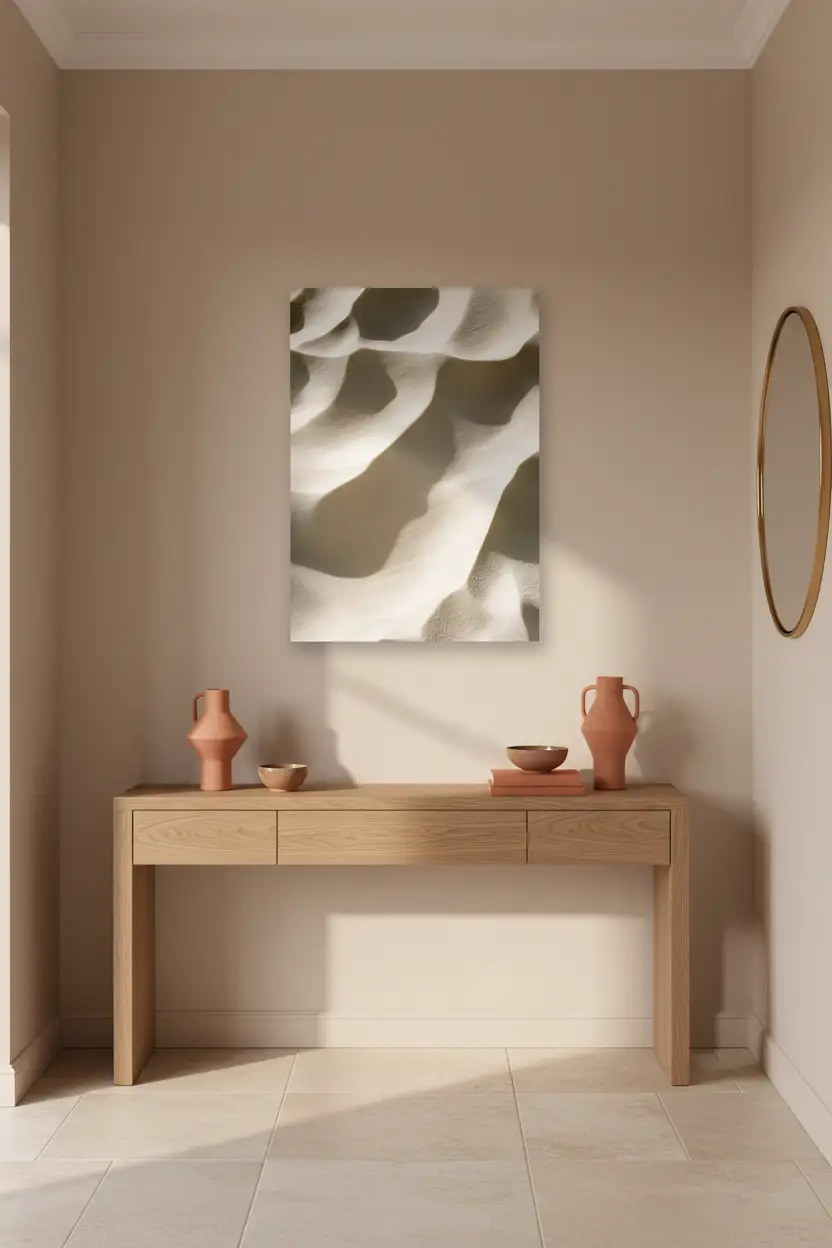Les Vagues de Sable — Affiche murale minimaliste sable et beige désert — affiche murale minimaliste | Cassili-home