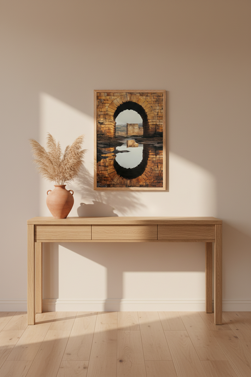 L’Œil du Château — Affiche Murale Minimaliste Doré Architecture — affiche murale minimaliste | Cassili-home