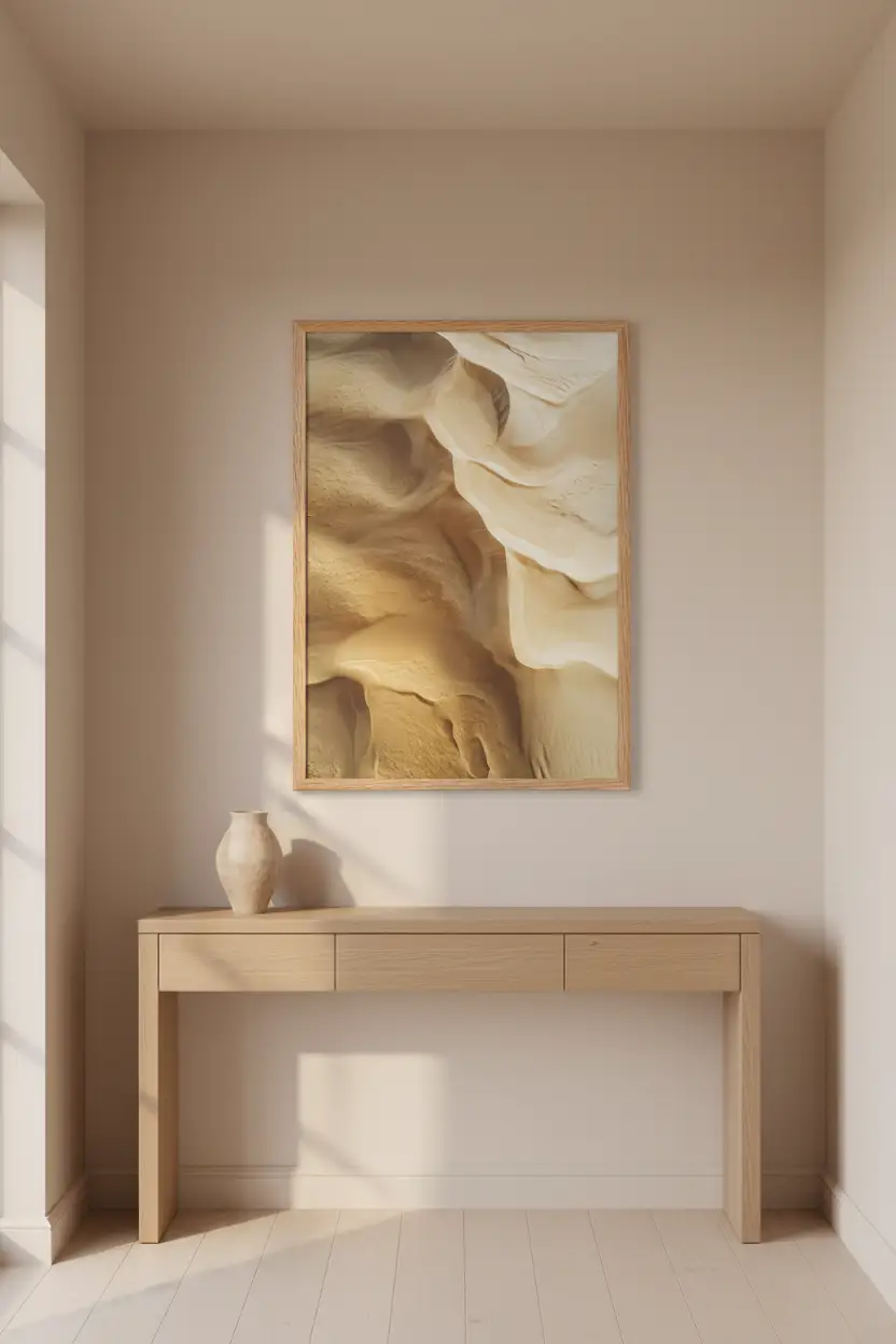 Les Dunes du Canyon — Affiche murale minimaliste beige minérale — affiche murale minimaliste | Cassili-home