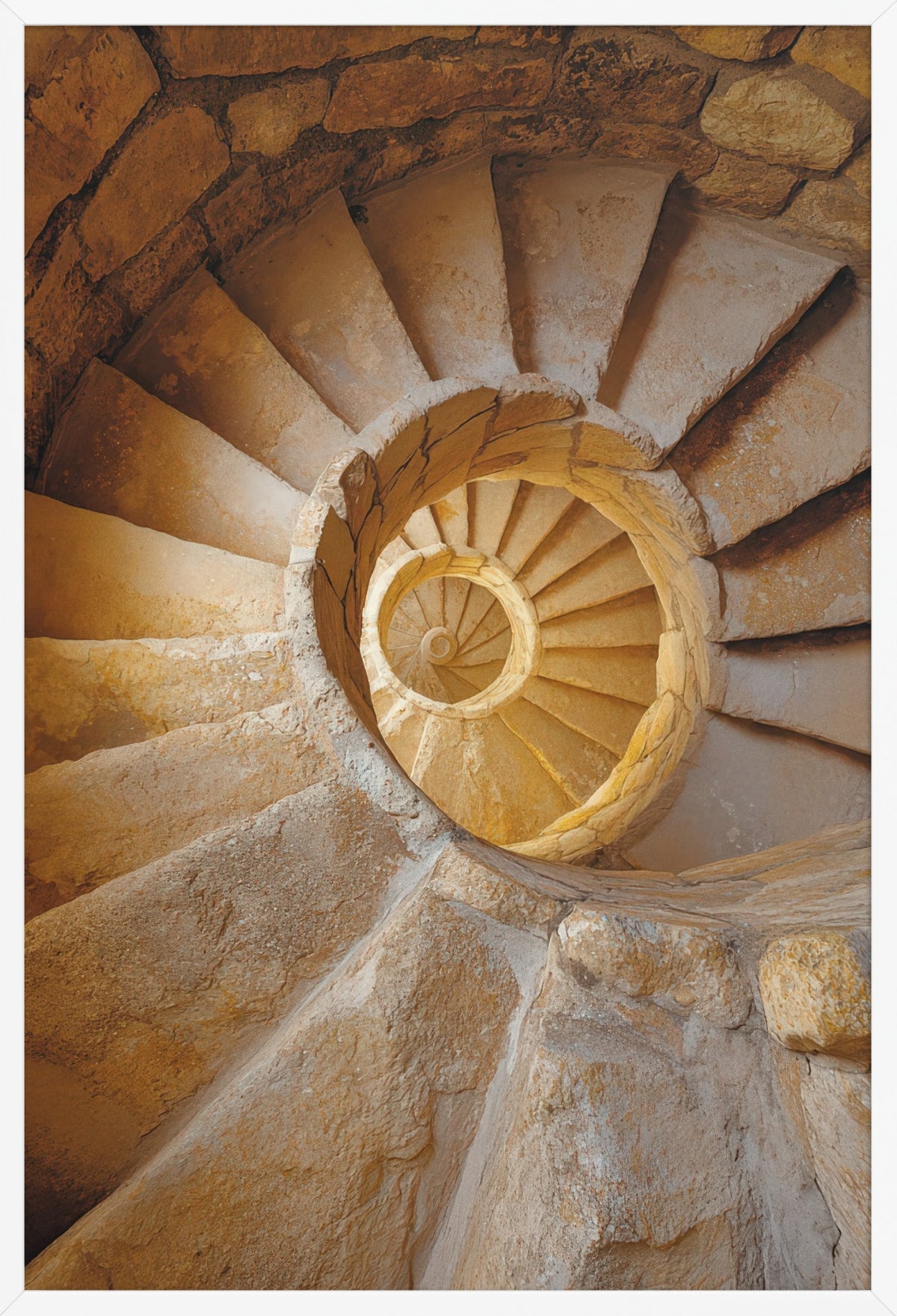 Light Staircase — poster in a white frame, front view