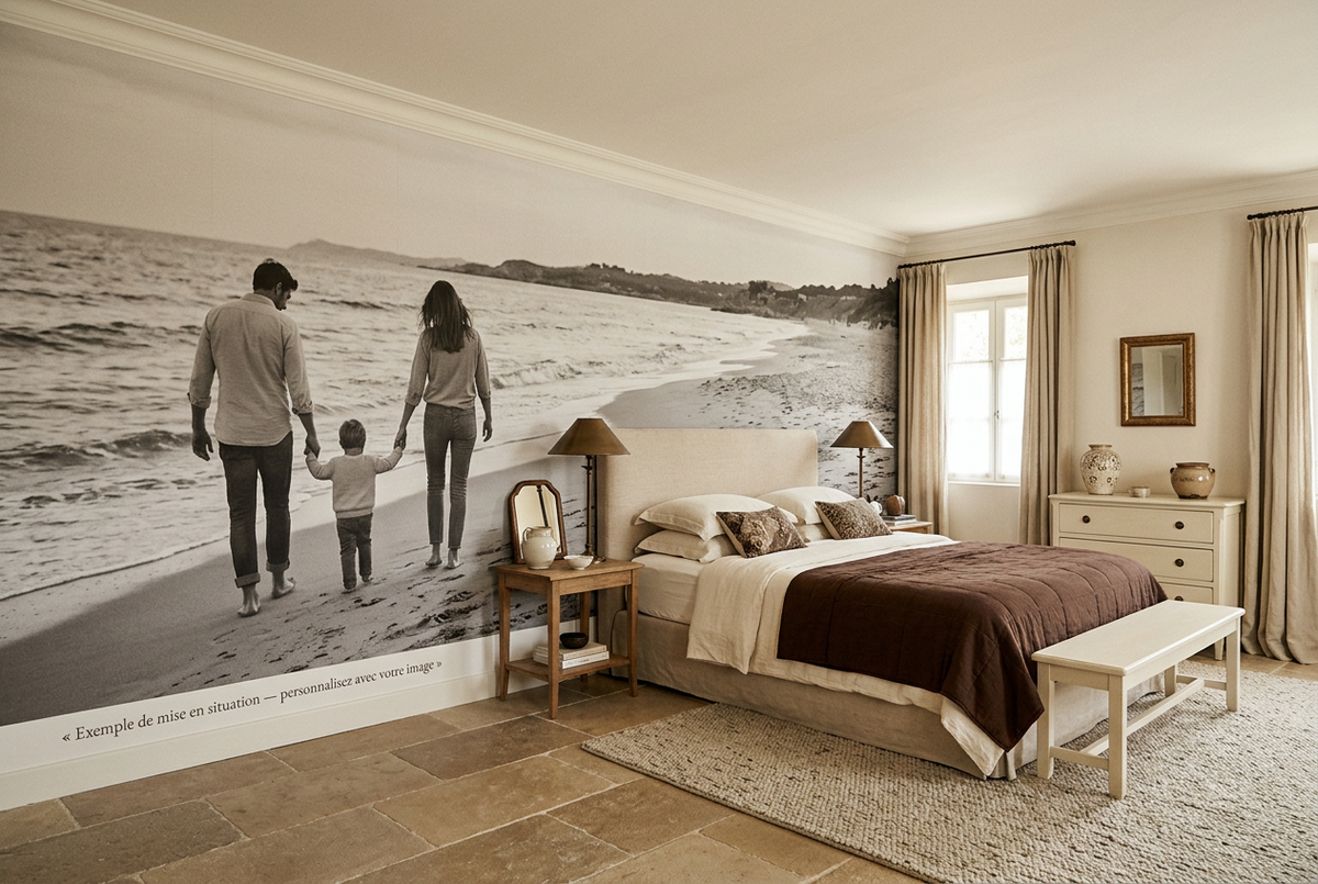 Exemple de papier peint avec photo de famille