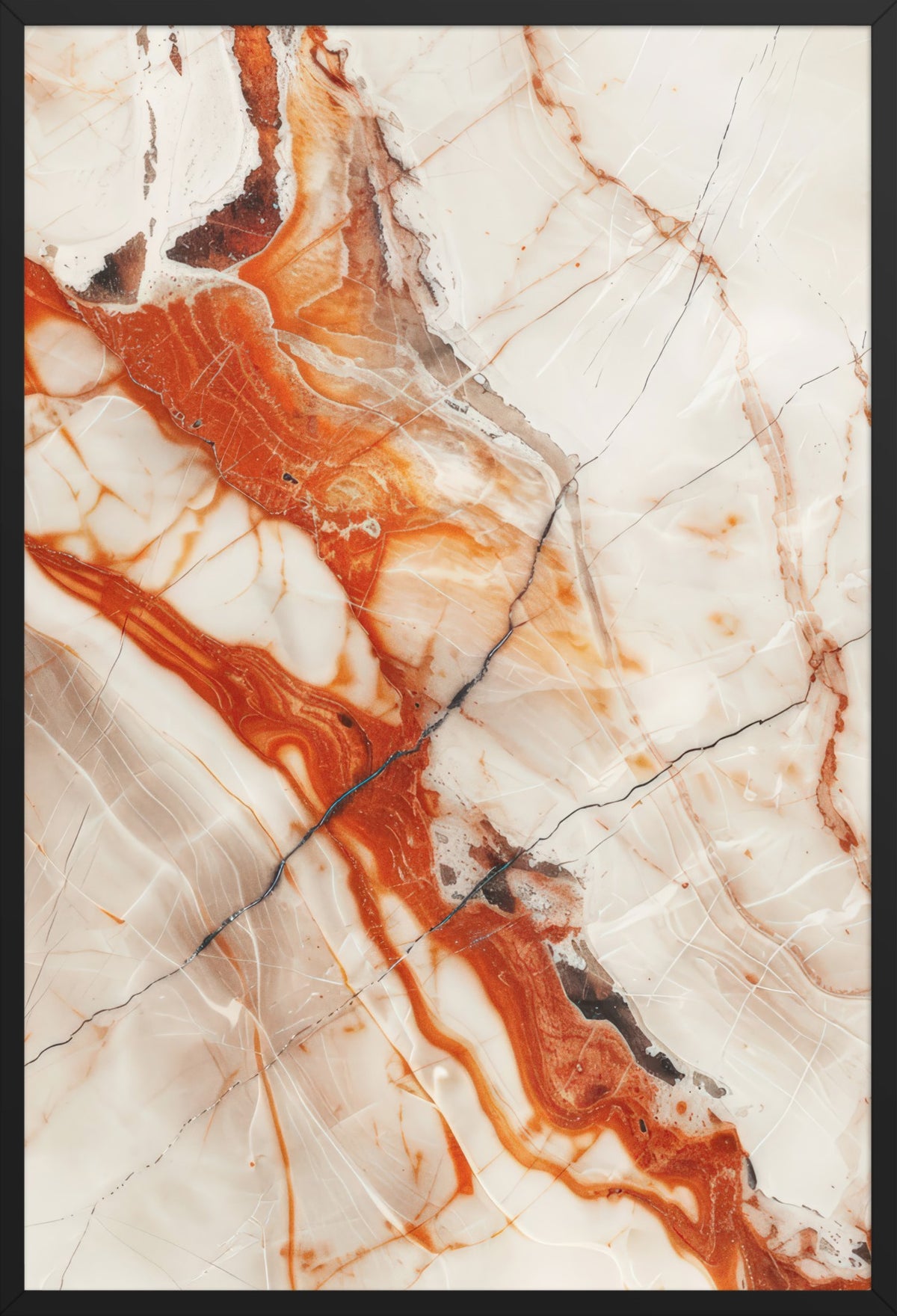 The Red Fault — poster in a black frame, front view