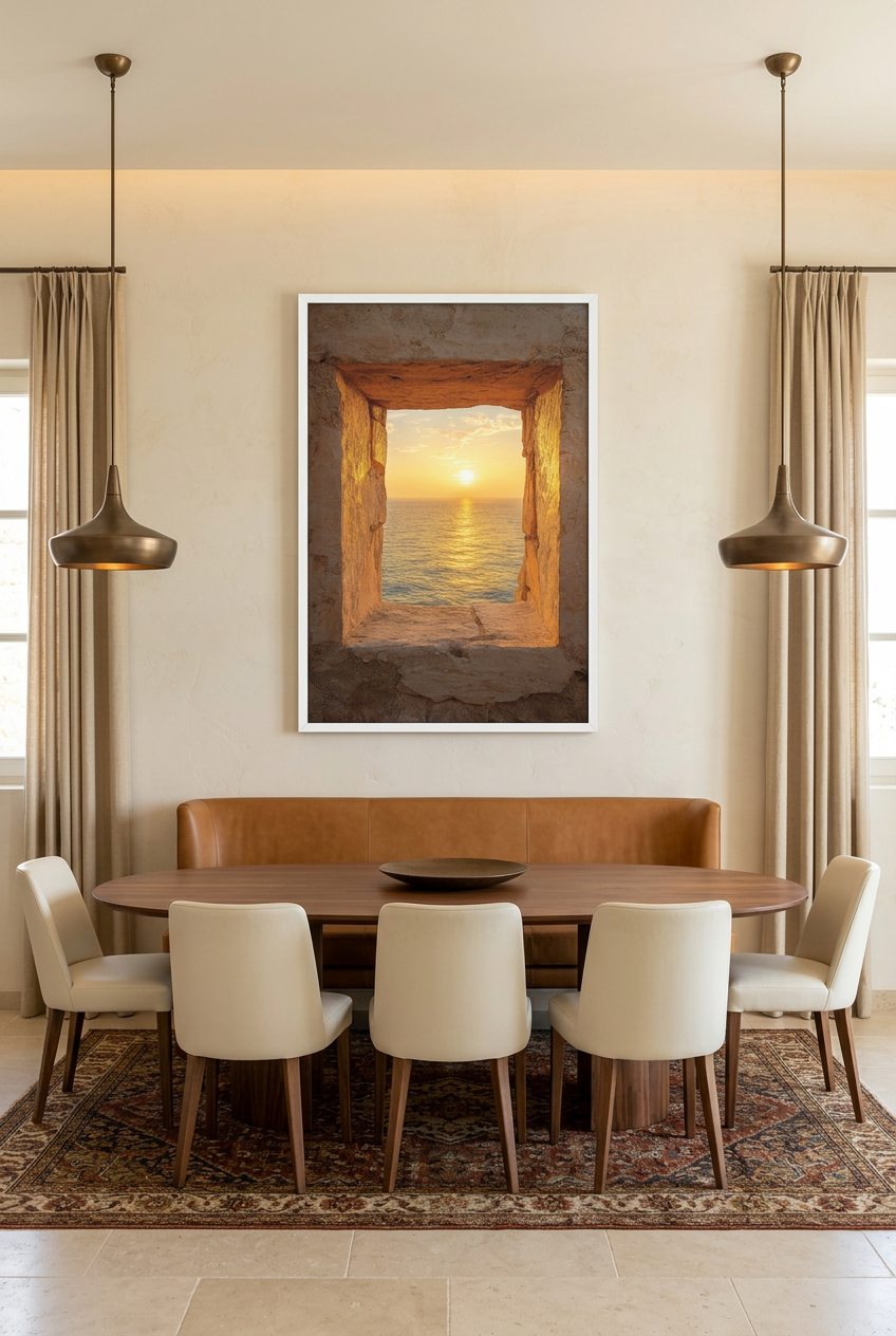 Fenêtre sur Mer cadre blanc