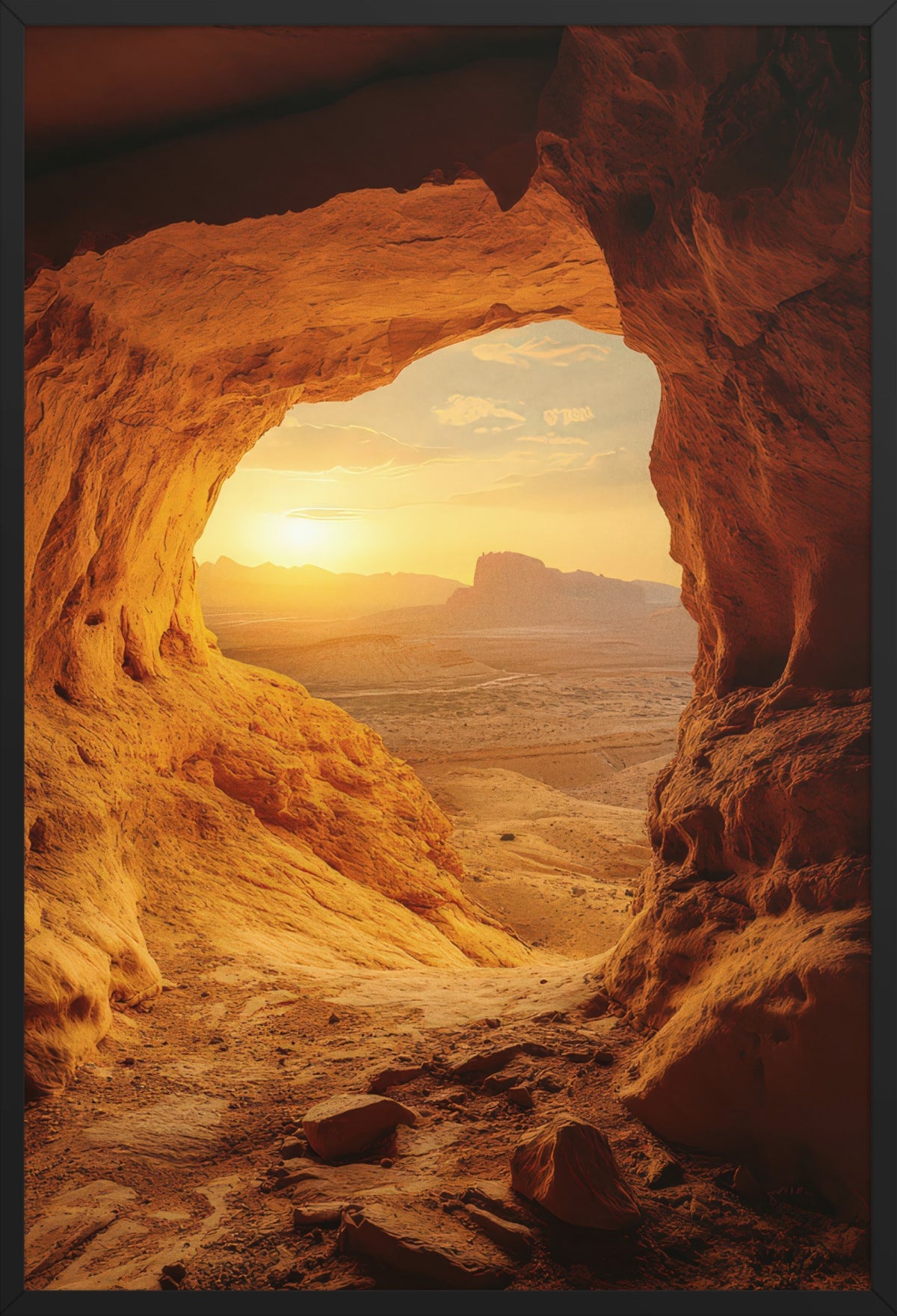 Horizon Fire — poster in a black frame, front view