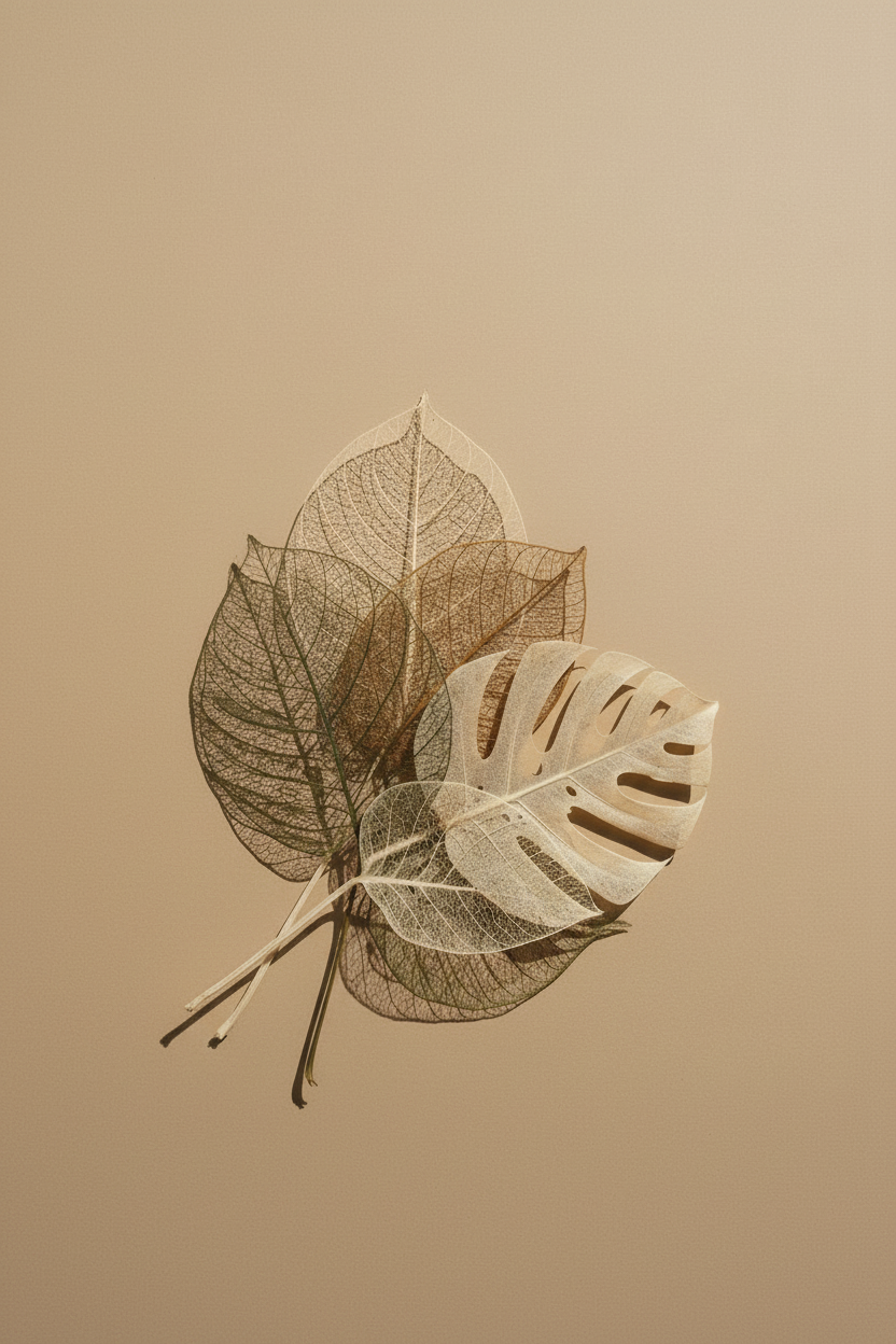 Feuilles Squelettes Dorées — Affiche murale minimaliste or botanique — affiche murale minimaliste | Cassili-home