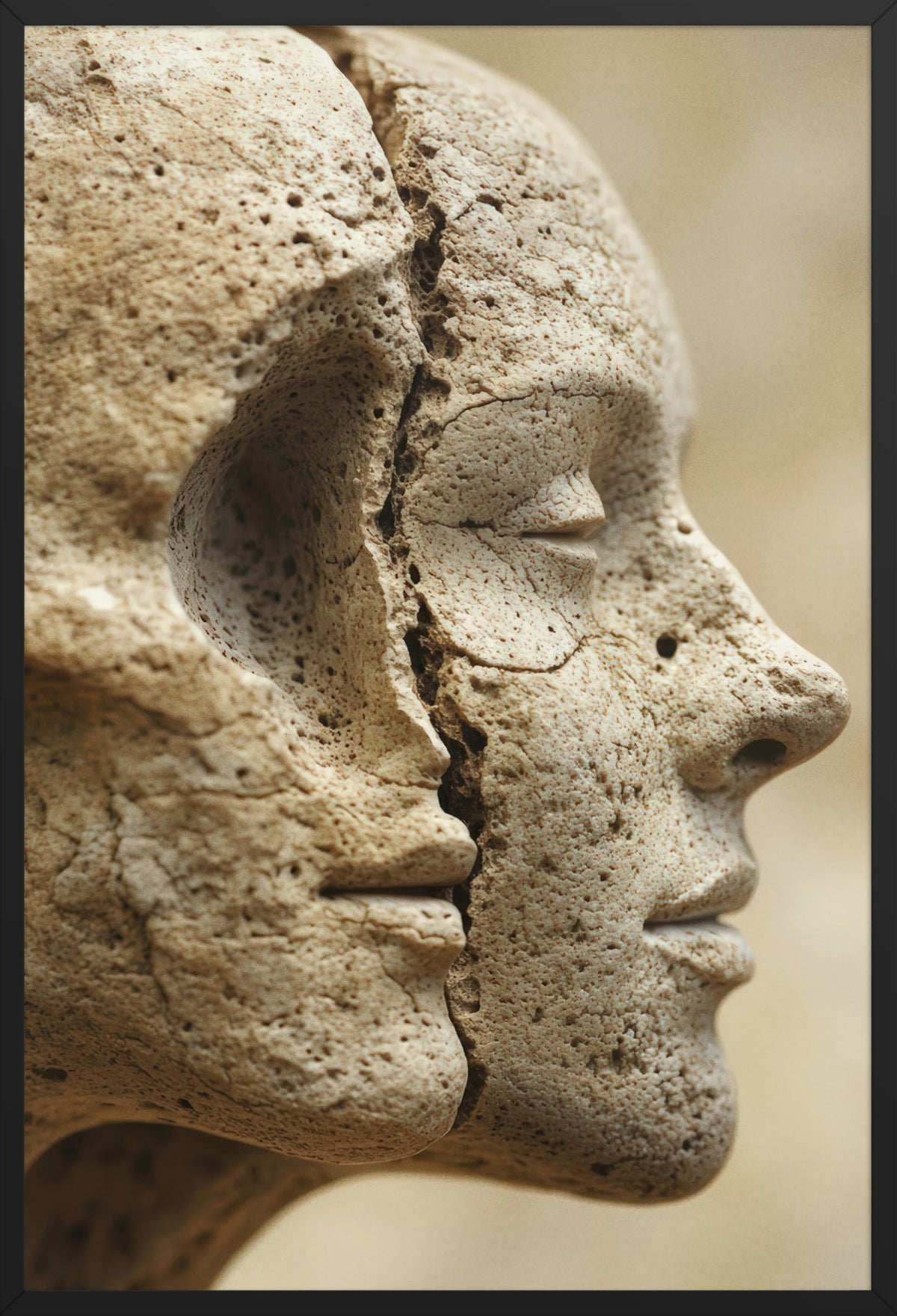 Fracture — poster in a black frame, front view