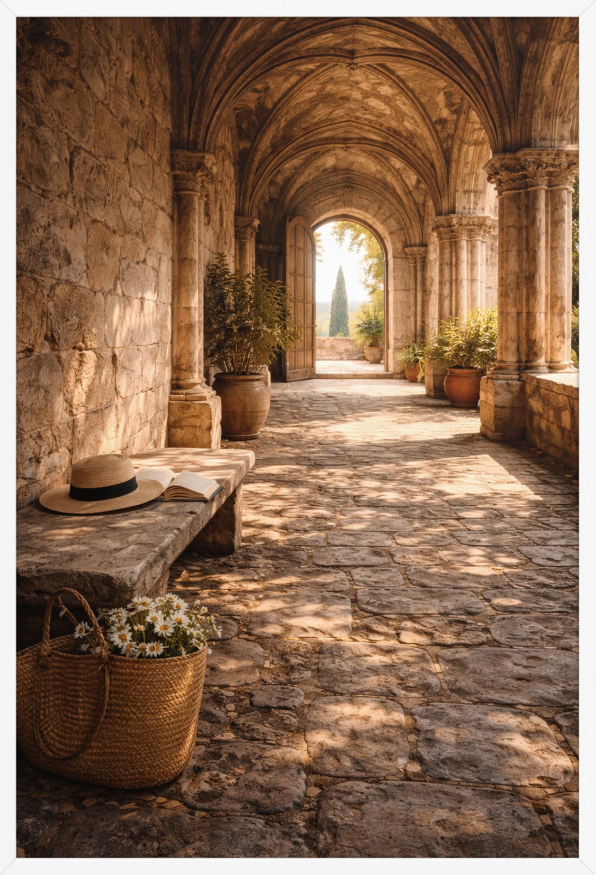The Monastery Gallery — poster in a white frame, front view