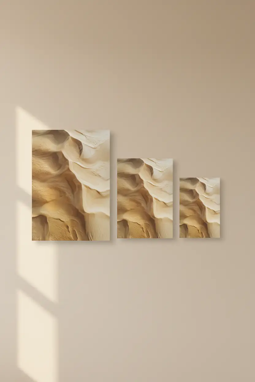 Les Dunes du Canyon — Affiche murale minimaliste beige minérale — affiche murale minimaliste | Cassili-home