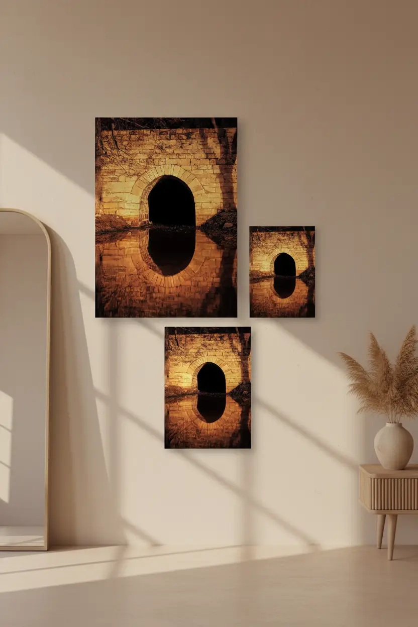 L’Arche d’Or — Affiche Murale Minimaliste Or Lumière — affiche murale minimaliste | Cassili-home