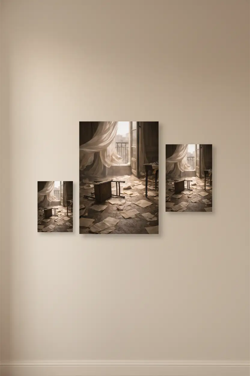 La Chambre Des Lettres — Affiche Murale Minimaliste Beige Lumière — affiche murale minimaliste | Cassili-home