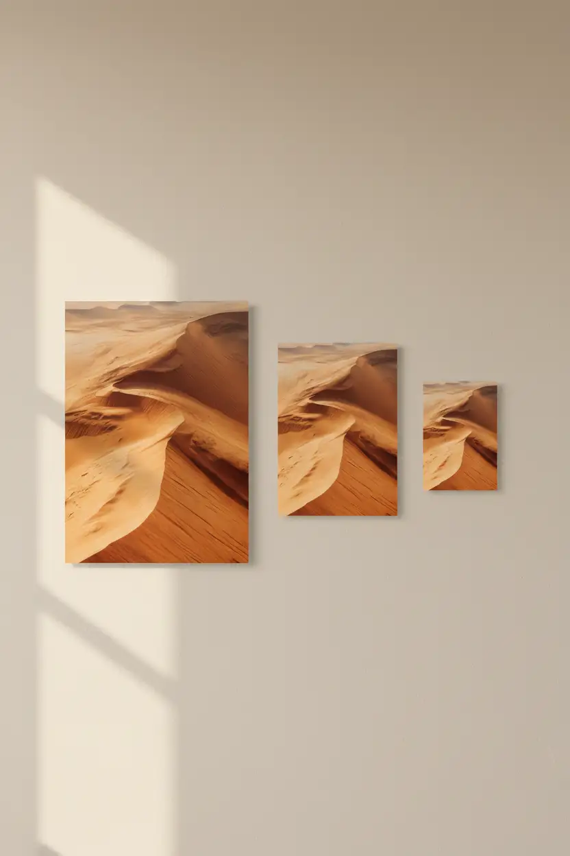 Les Crêtes du Sahara — Affiche murale minimaliste terracotta désert — affiche murale minimaliste | Cassili-home