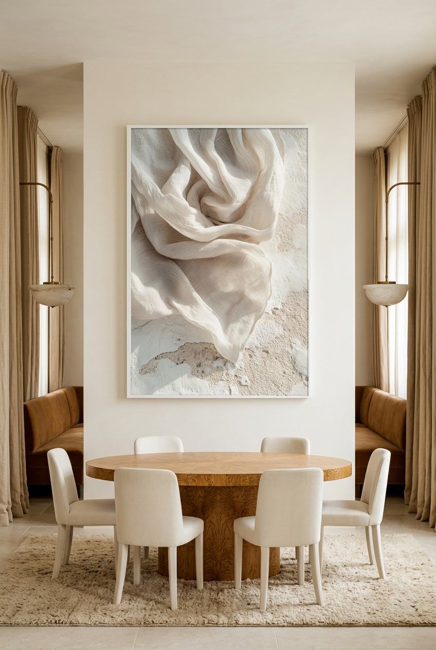 Le Tourbillon Ivoire — poster con cornice bianca in una sala da pranzo