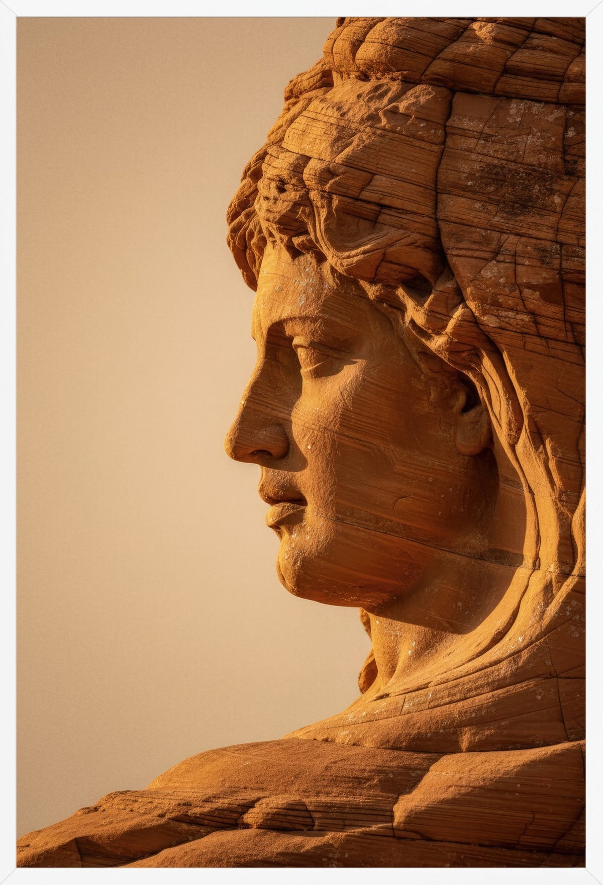 Golden Sandstone — poster in a white frame, front view
