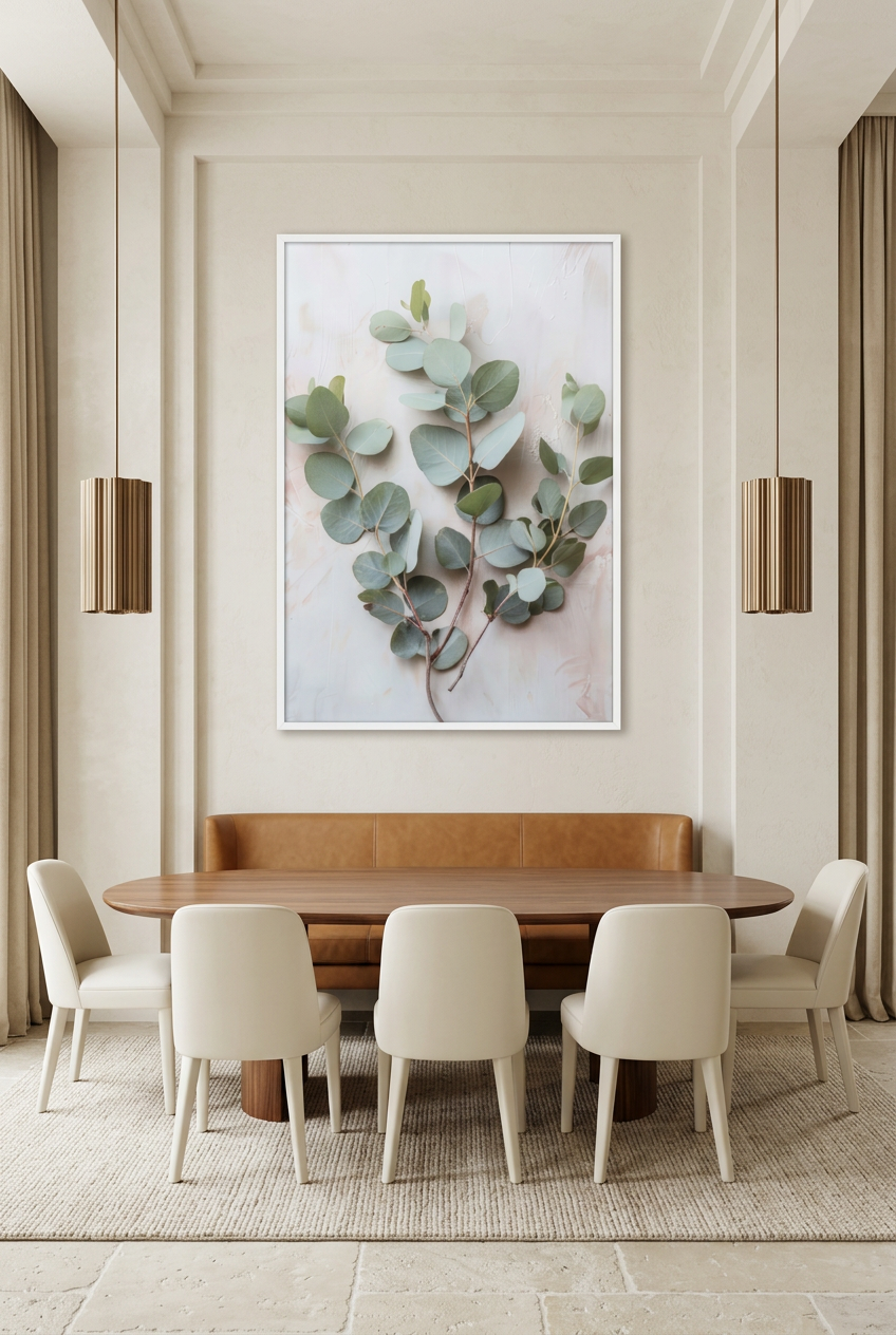 Herbier d’Eucalyptus cadre blanc