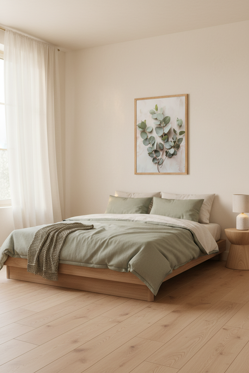 Herbier d’Eucalyptus — Affiche murale minimaliste vert sauge botanique — affiche murale minimaliste | Cassili-home