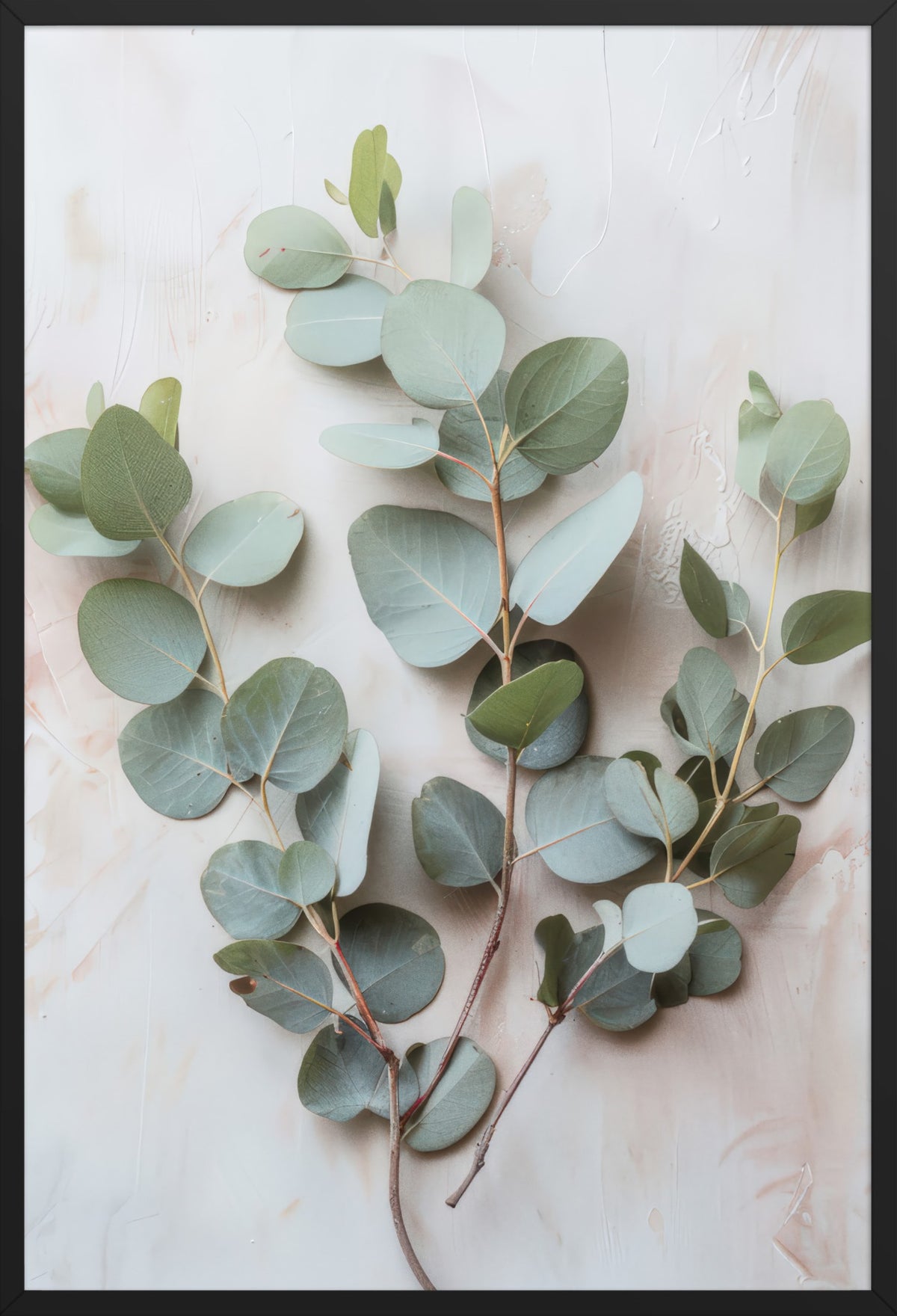 Eucalyptus Herbarium — poster in a black frame, front view