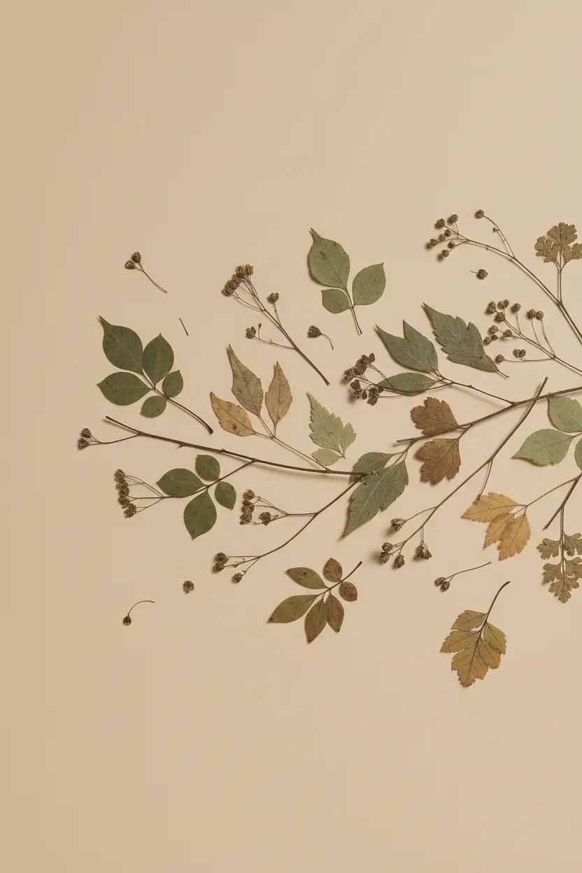 Herbier Sauvage — Affiche murale minimaliste beige et brun inspiration botanique — affiche murale minimaliste | Cassili-home