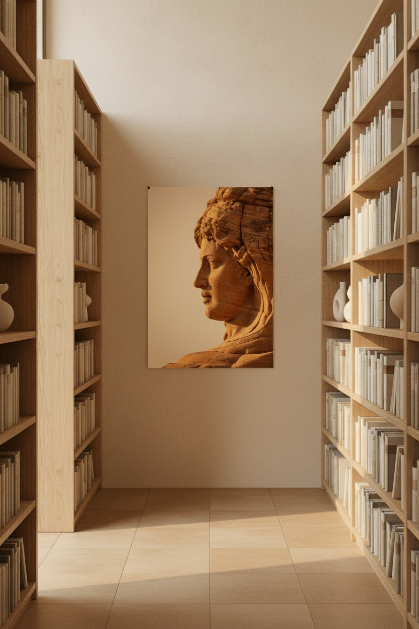 Grès Doré — Lifestyle bibliothèque sable | Cassili-home