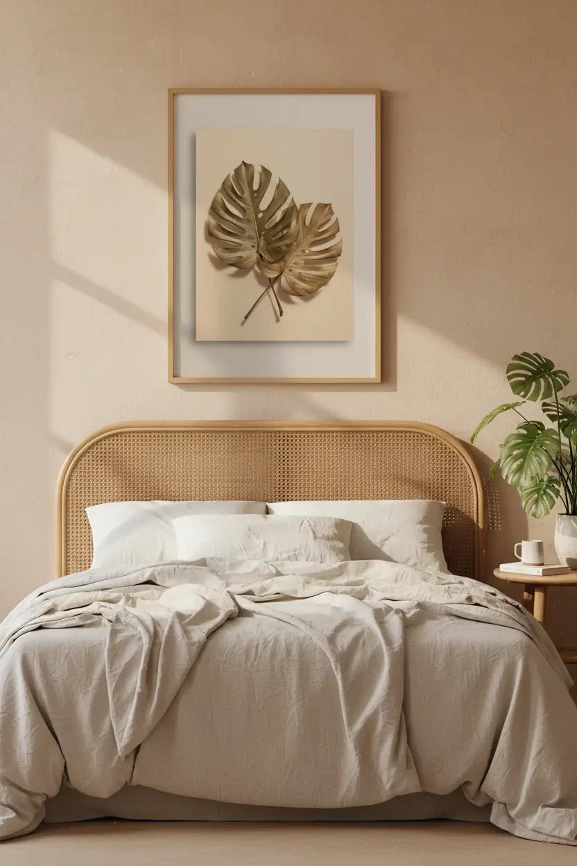 Monstera Doré — Affiche murale minimaliste vert et or inspiration botanique et texture minérale — affiche murale minimaliste | Cassili-home