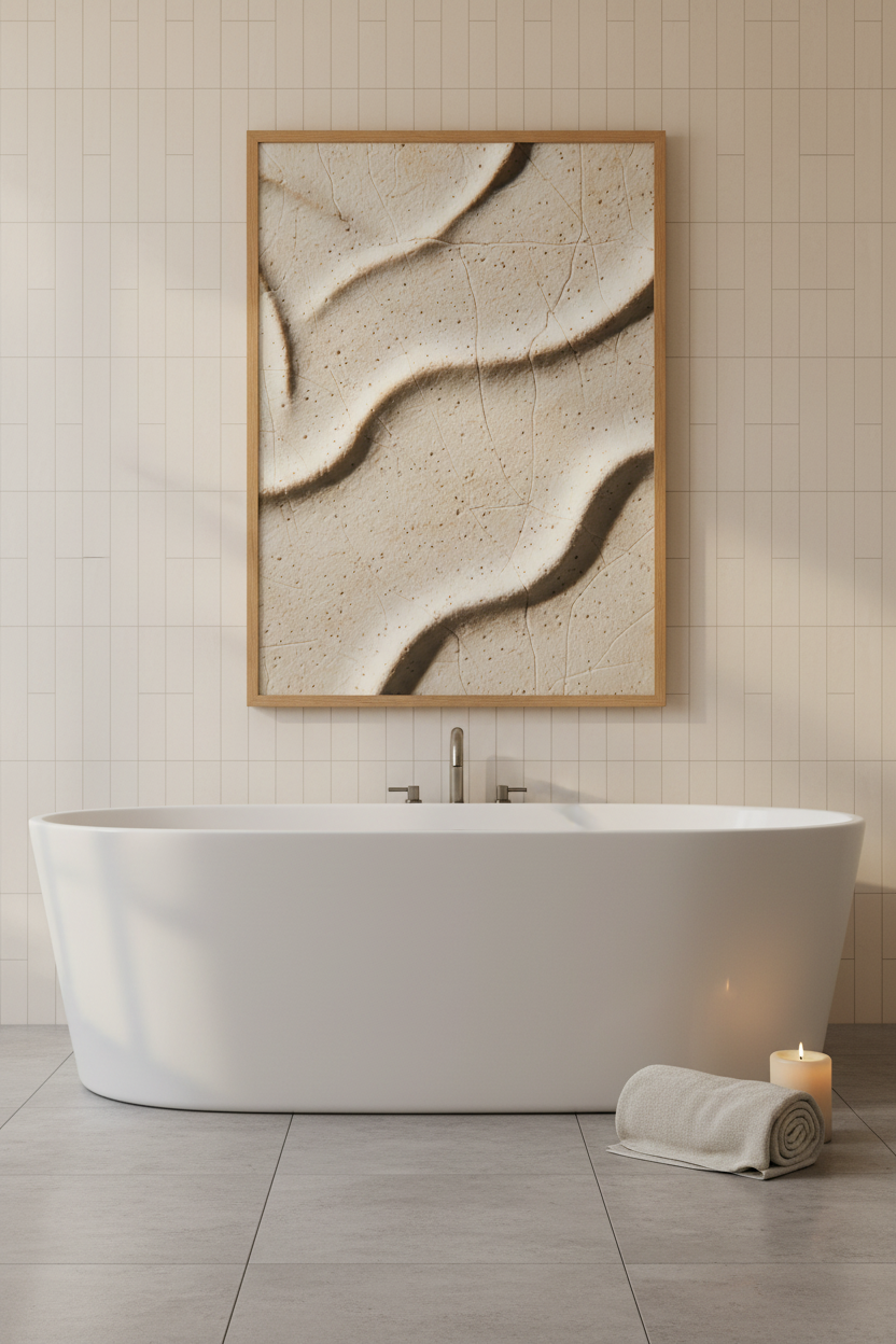 Lifestyle — Poster Sable & Ombres dans une salle de bain spa