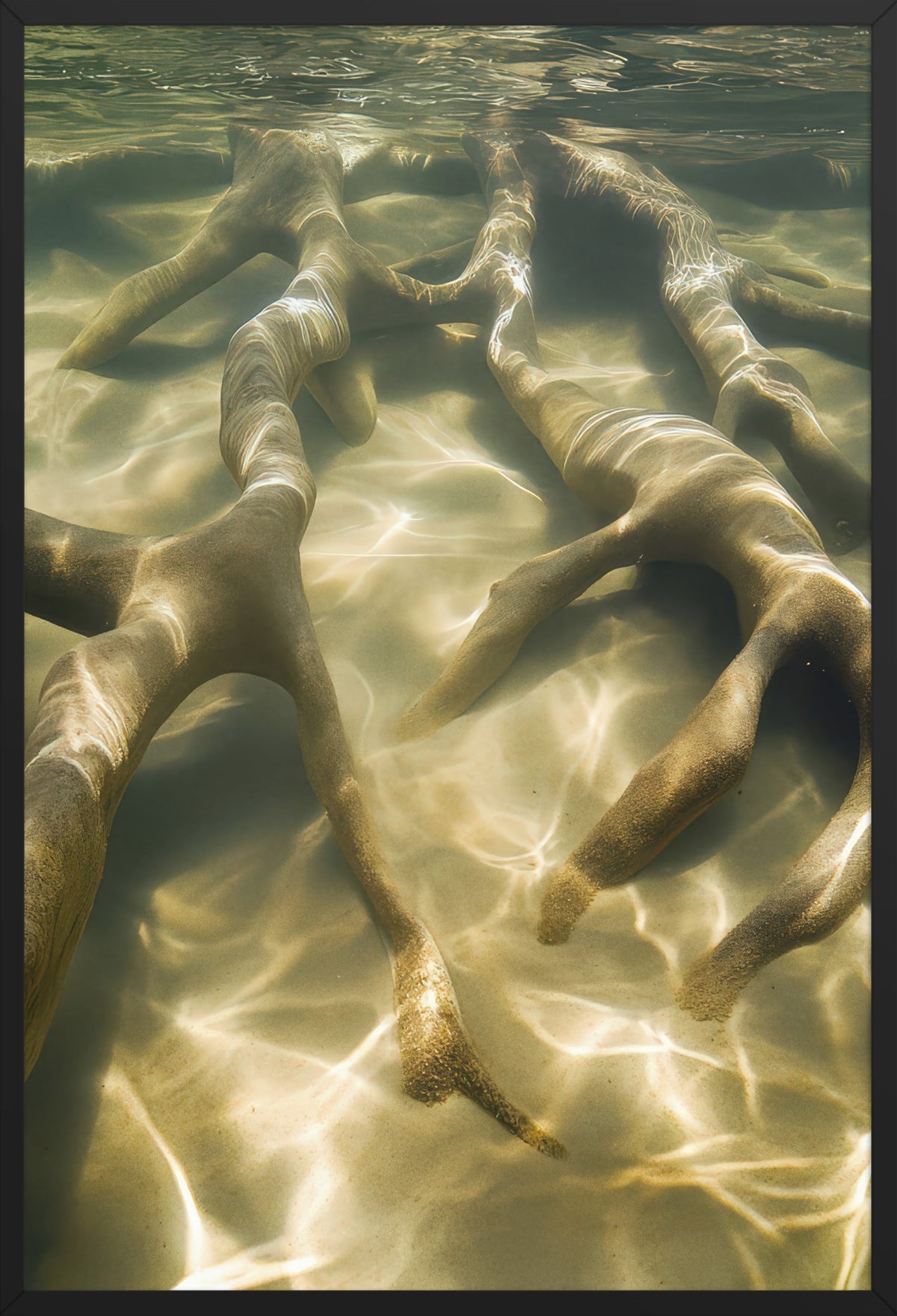 Immersion — poster in a black frame, front view