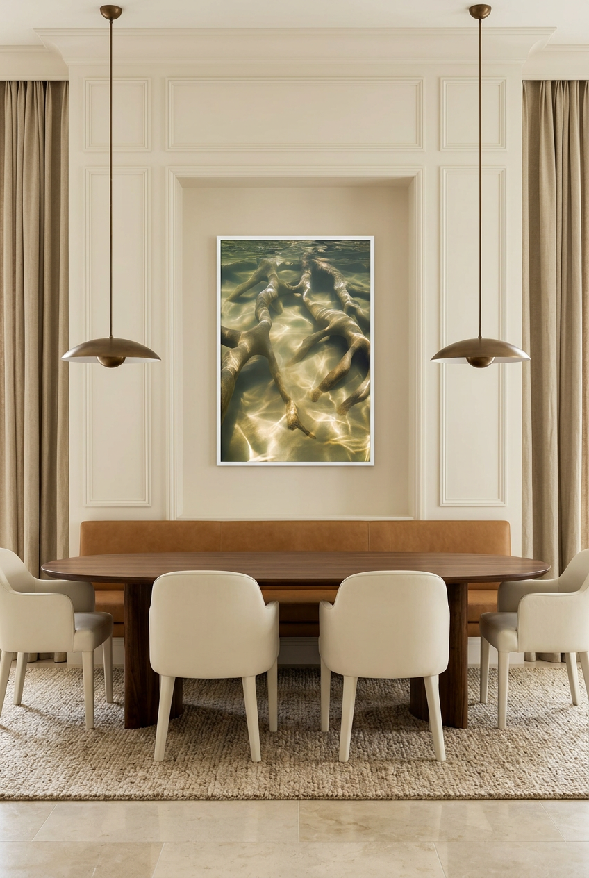 Immersion — Poster im weißen Rahmen im Esszimmer