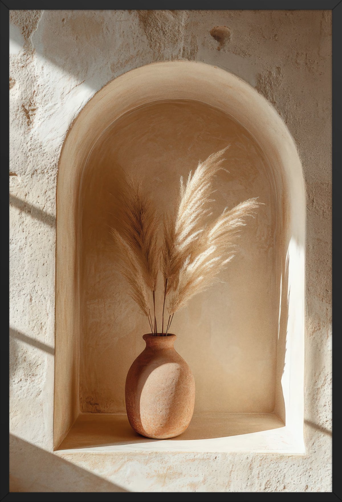 The Golden Alcove — poster in a black frame, front view