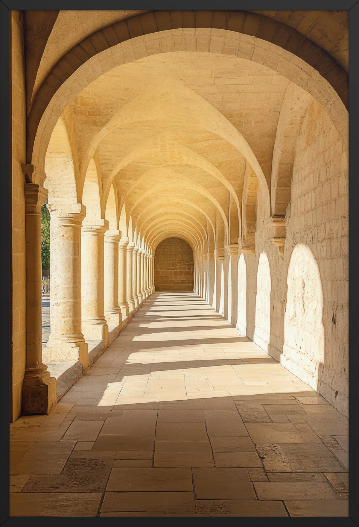 The Sacred Walk — poster in a black frame, front view
