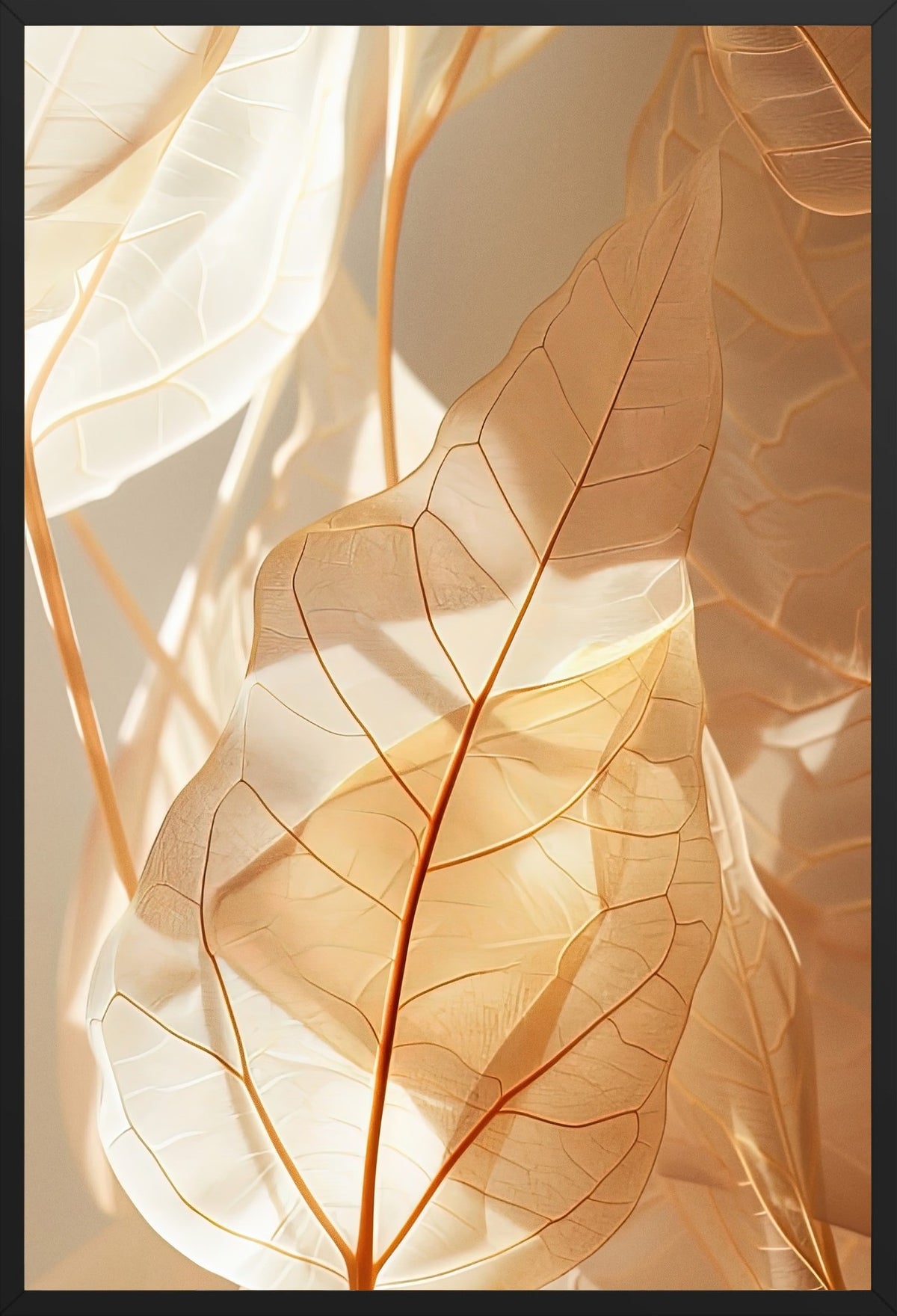 The Botanical Amber — poster in a black frame, front view