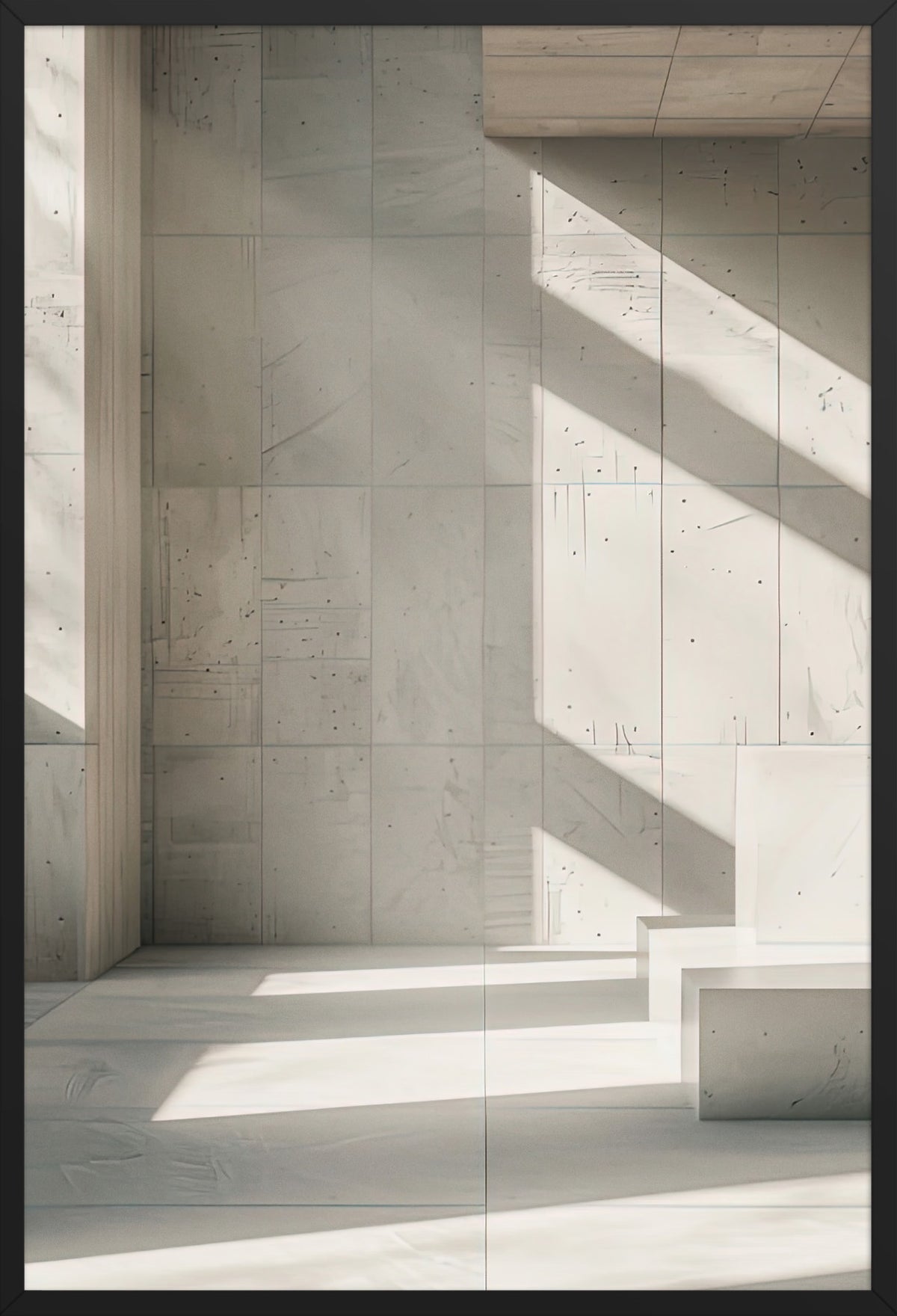 Concrete Angle — poster in a black frame, front view