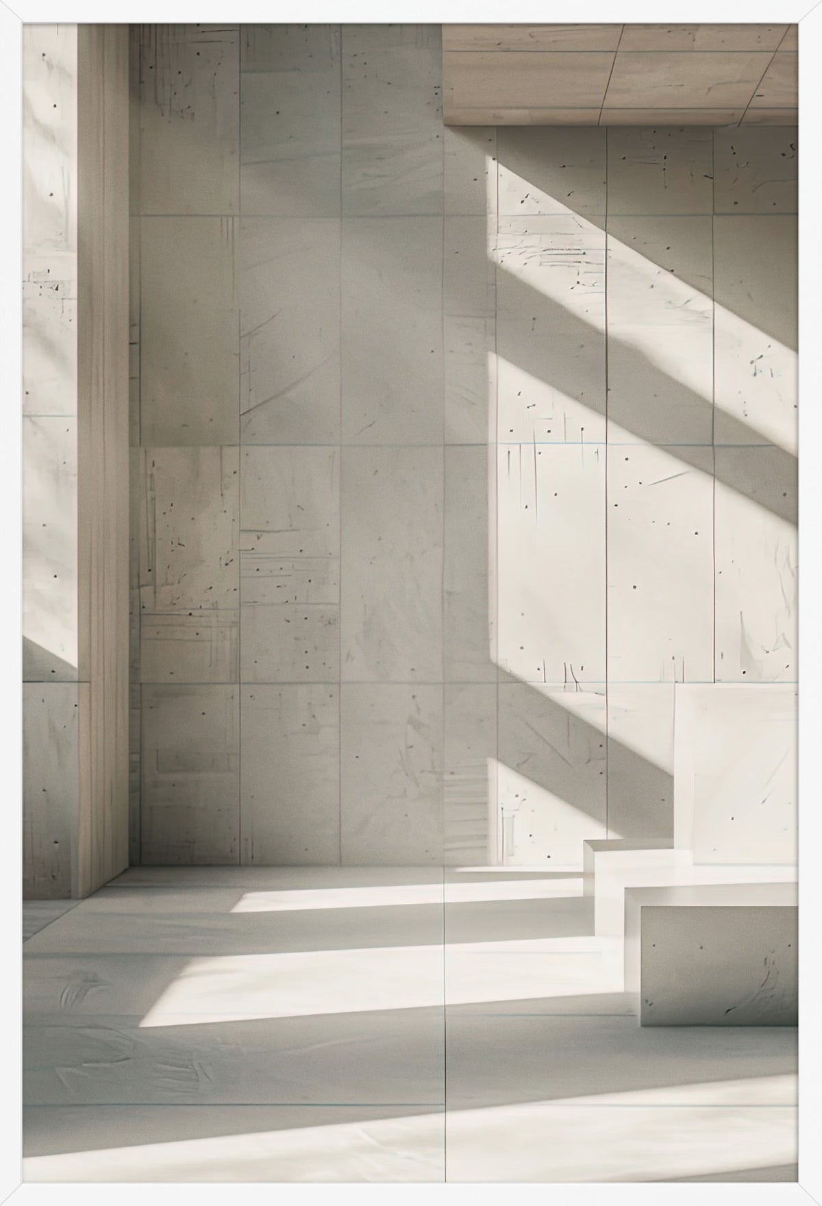 Concrete Angle — poster in a white frame, front view