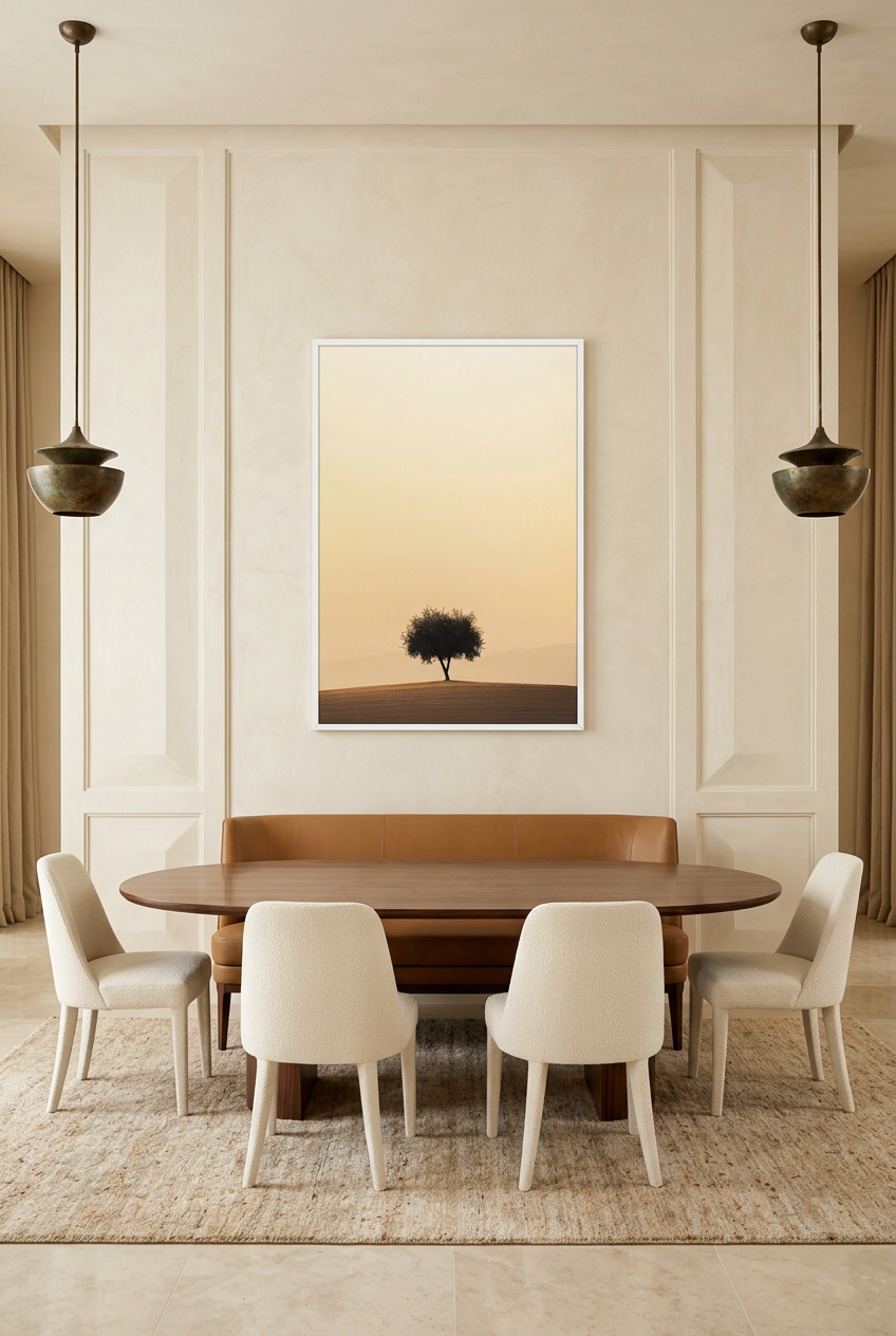 L’Arbre du Soir cadre blanc
