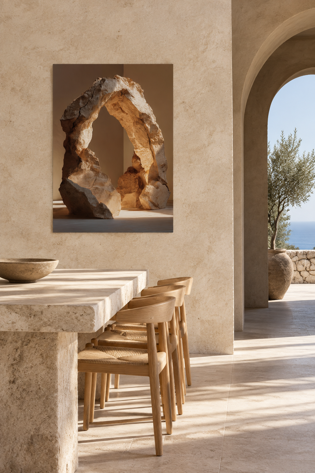 L’Arche Brute dans une salle à manger architecturale