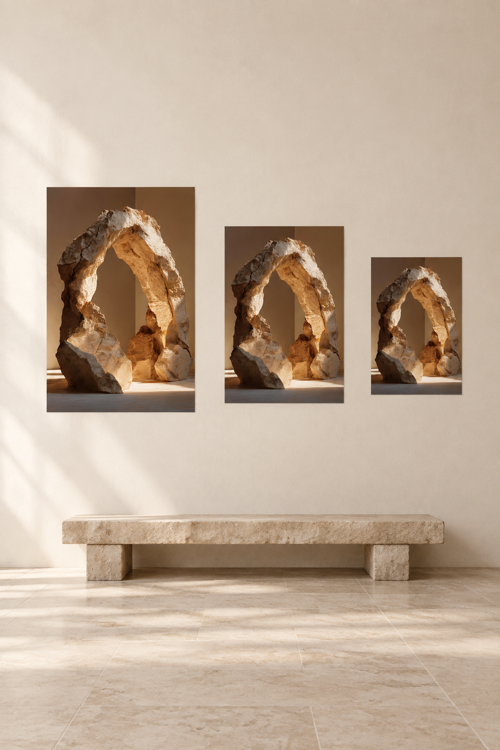L’Arche Brute en trois formats non zoomés